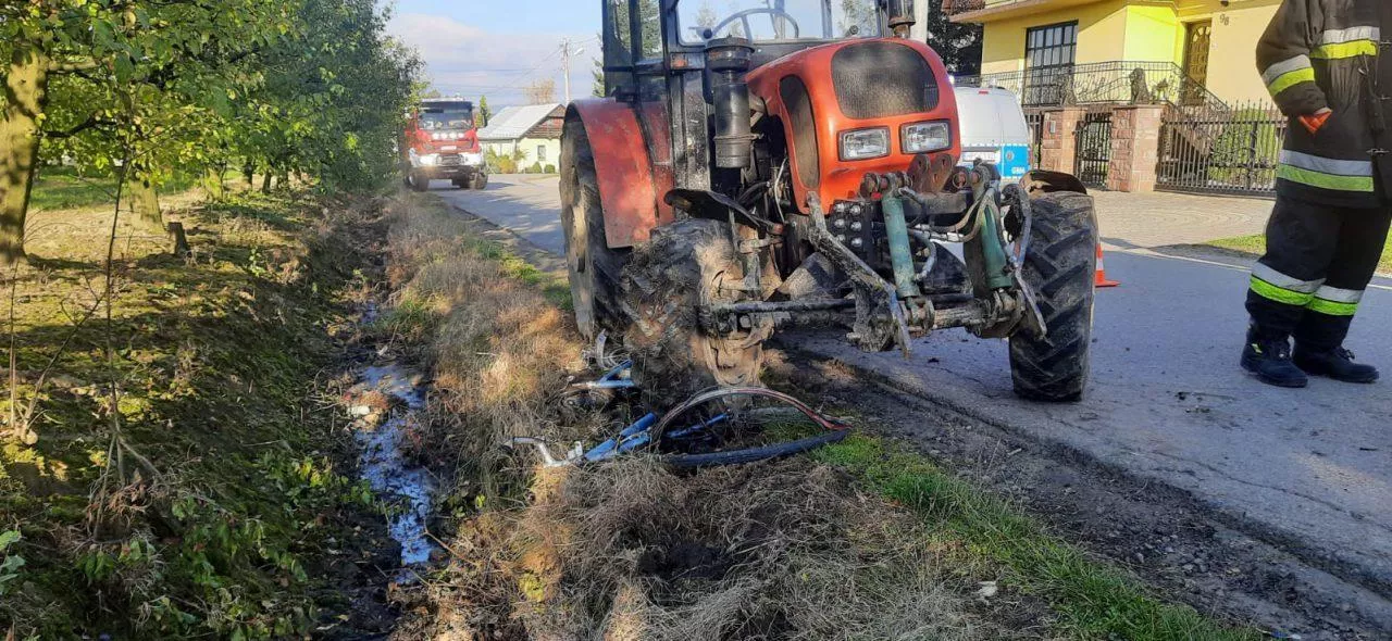 wypadek traktora