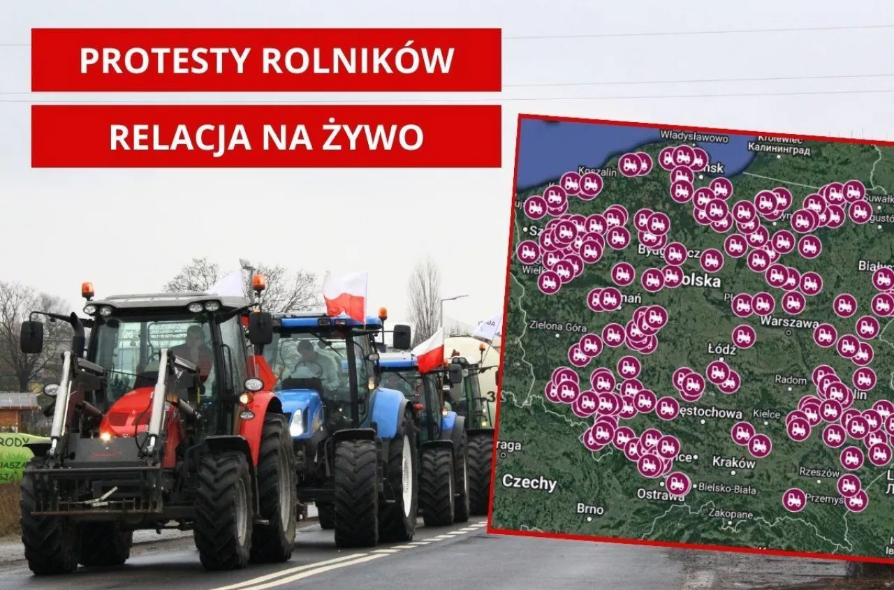 Wielki PROTEST rolników w całej Polsce: