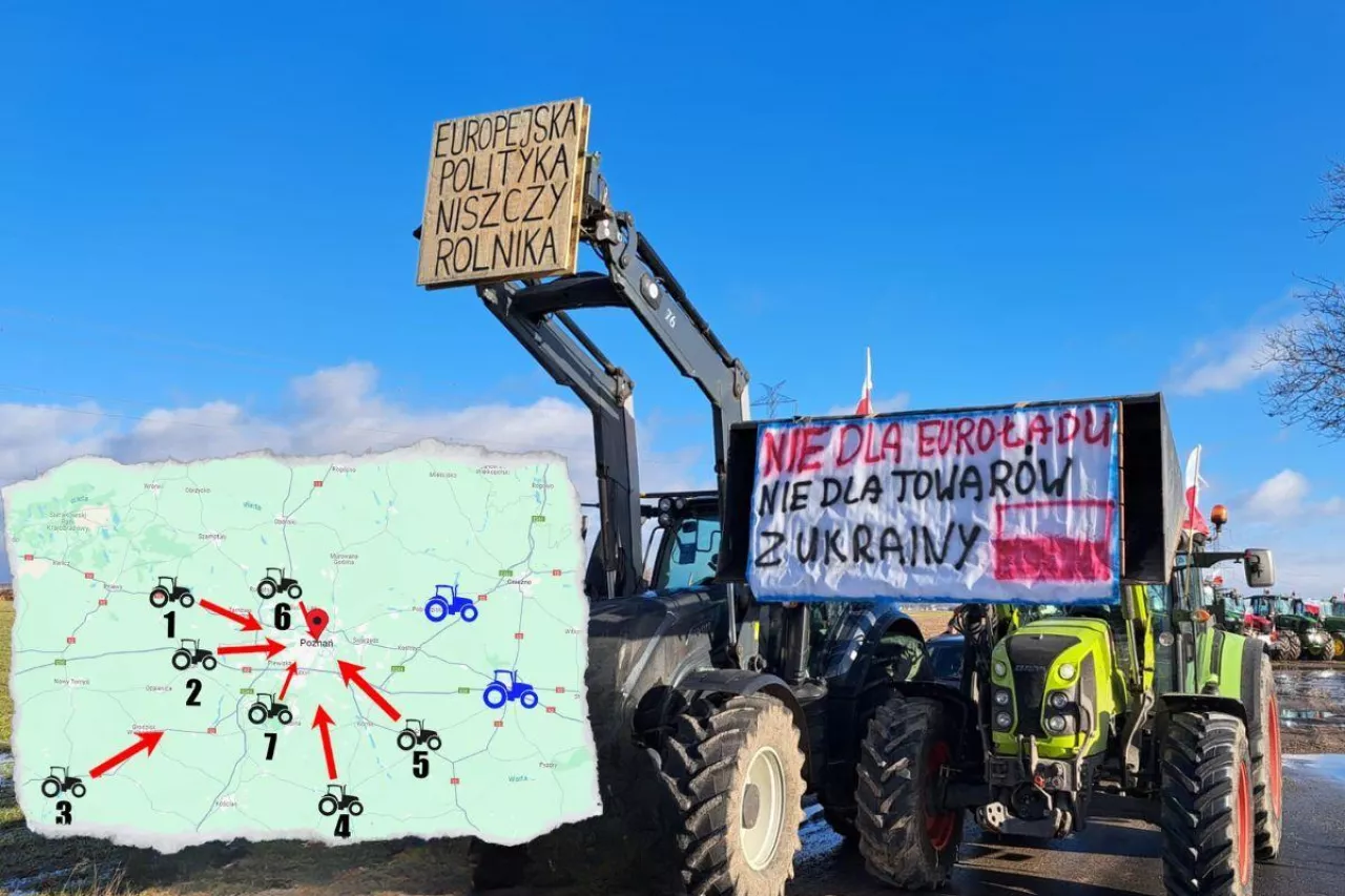 &lt;p&gt;Protest rolników: Marsz gwiaździsty 1000 ciągników na Poznań. Znamy szczegóły strajku&lt;/p&gt;