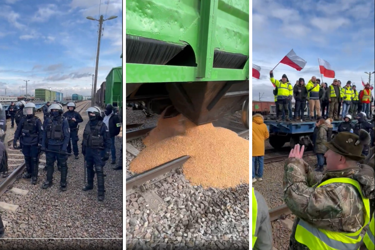 &lt;p&gt;Ostry protest rolników. Wysypali ukraińskie zboże z wagonów. ”Żądamy dymisji Siekierskiego”&lt;/p&gt;