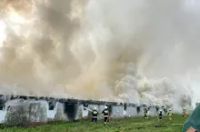 Strażacy przez ponad siedem godzin walczyli z pożarem kurnika.