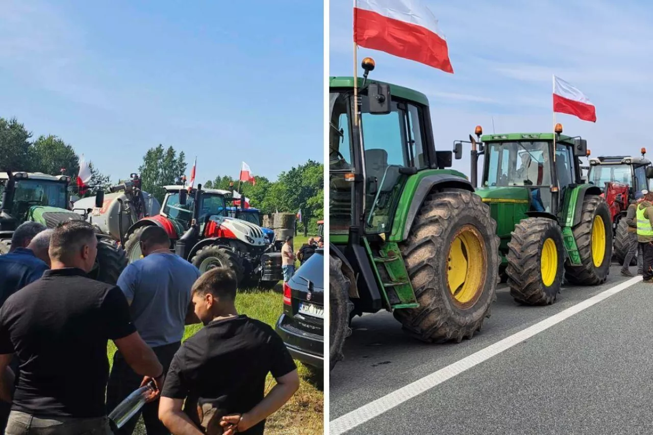 Protest rolników: ciągniki blokują wjazd do Warszawy