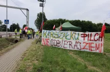 Blokada DK 77 w Duńkowiczkach