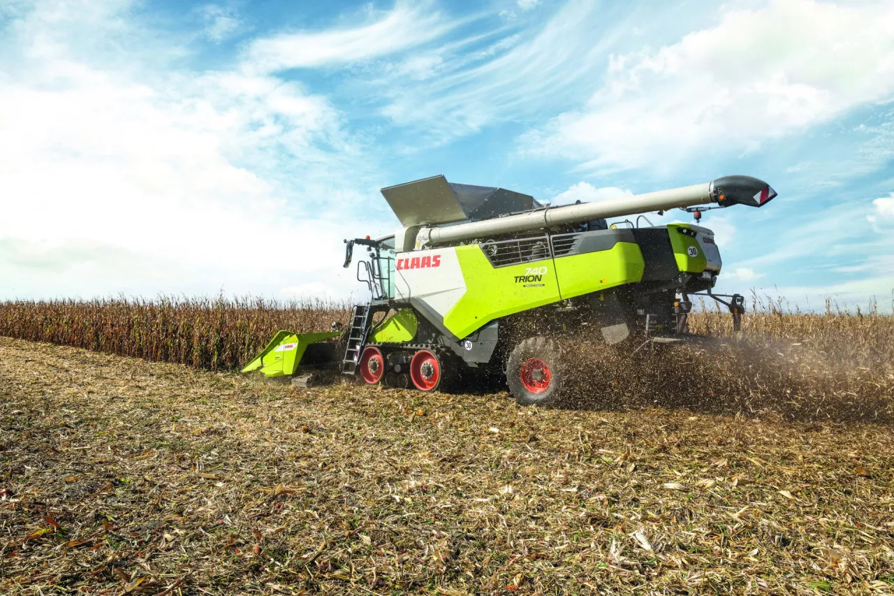 Nowy kombajn Claas Trion 740 sprawdzi się szczególnie tam, gdzie często występują niekorzystne warunki zbioru.