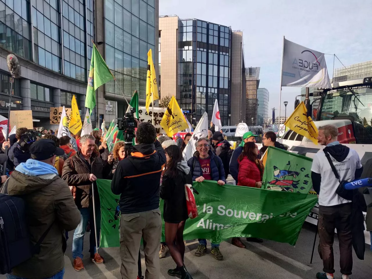 Dzisiejszy protest w Brukseli nie był tak liczny, ale rolnicy ostrzegają, że to może się zmienić.