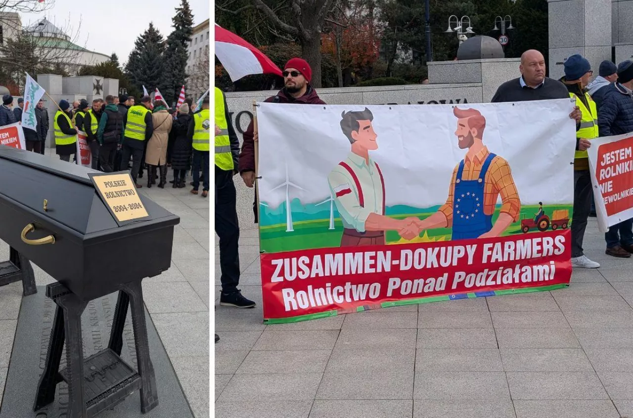 Protest rolników pod Sejmem. Żądają rozmów z Tuskiem, grożą blokadami dróg