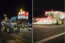 Spektakularne świąteczne parady ciągników [WIDEO]