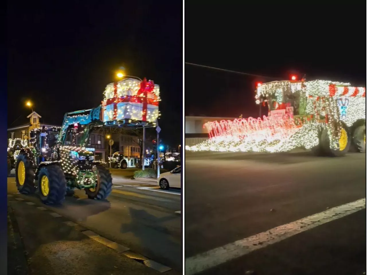Spektakularne świąteczne parady ciągników [WIDEO]