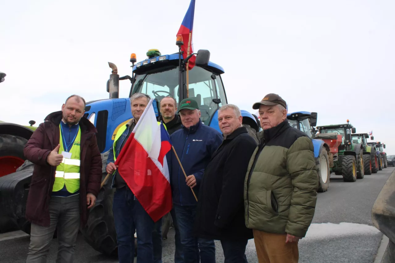 Protest rolników na granicy polsko-czeskiej