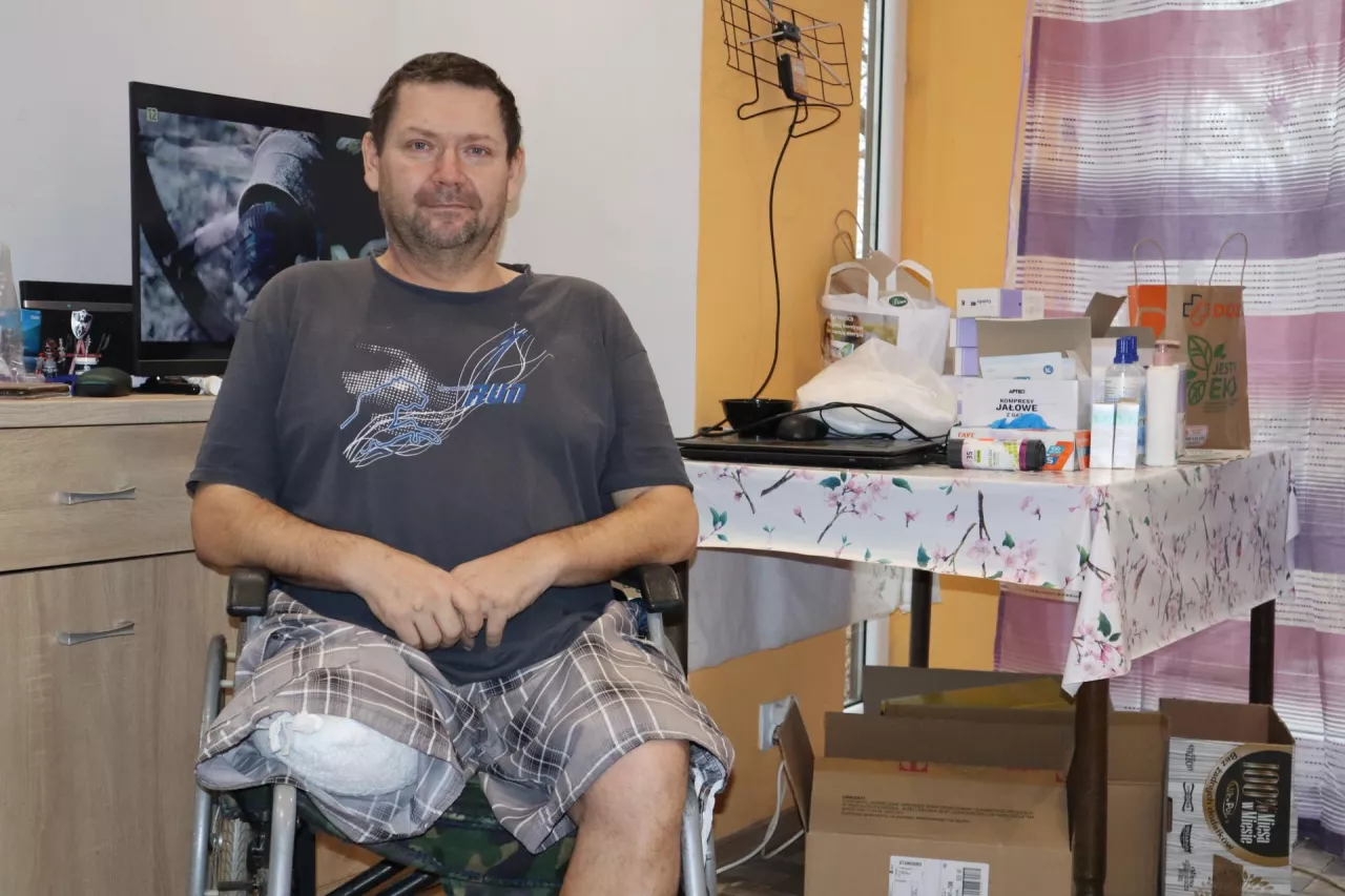 Paweł Ciuch stracił po pożarze nogę