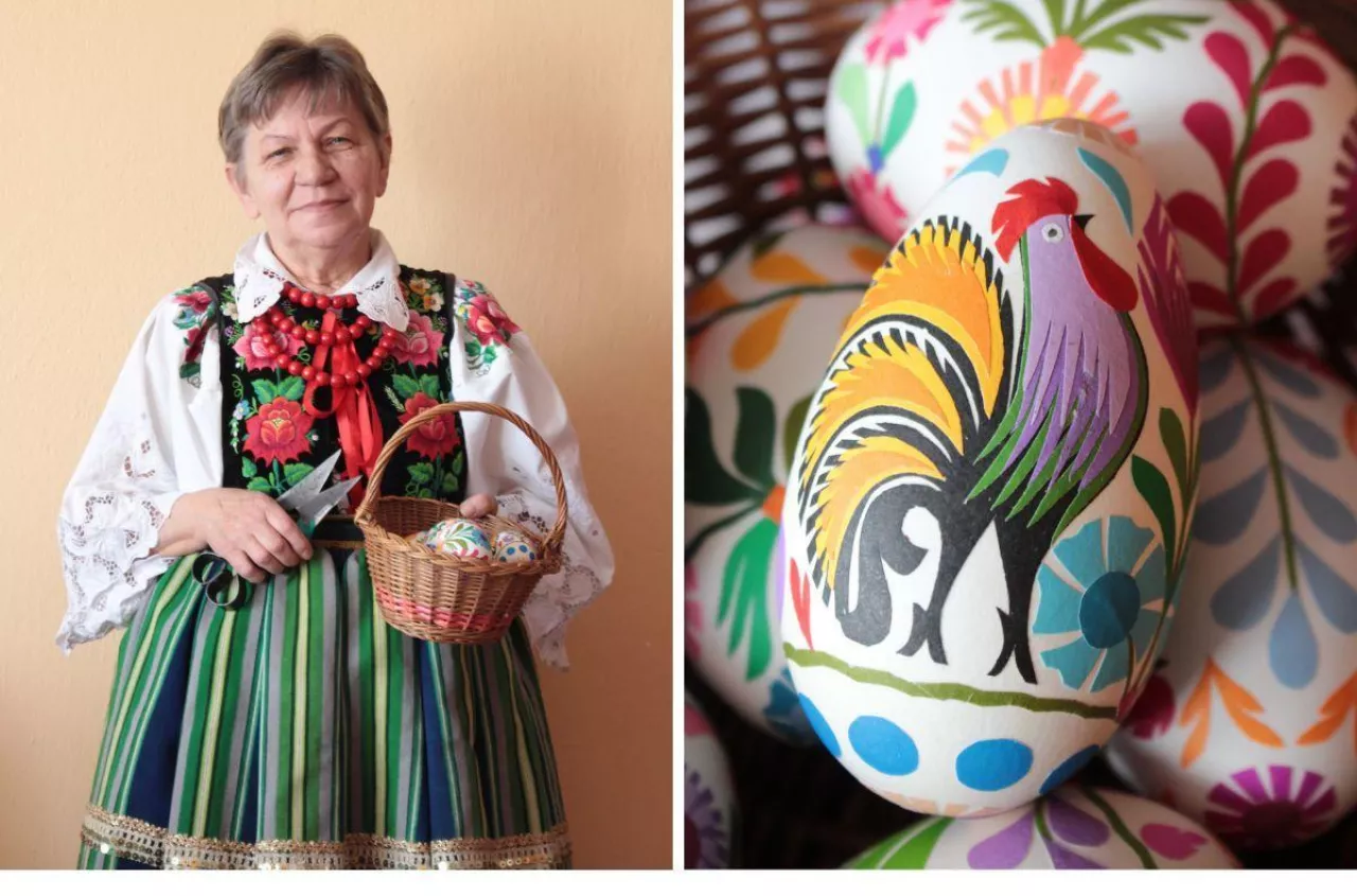 Grażyna spod Łodzi zdobi jaja wycinankami. Chcą ją poznać choćby Chorwaci