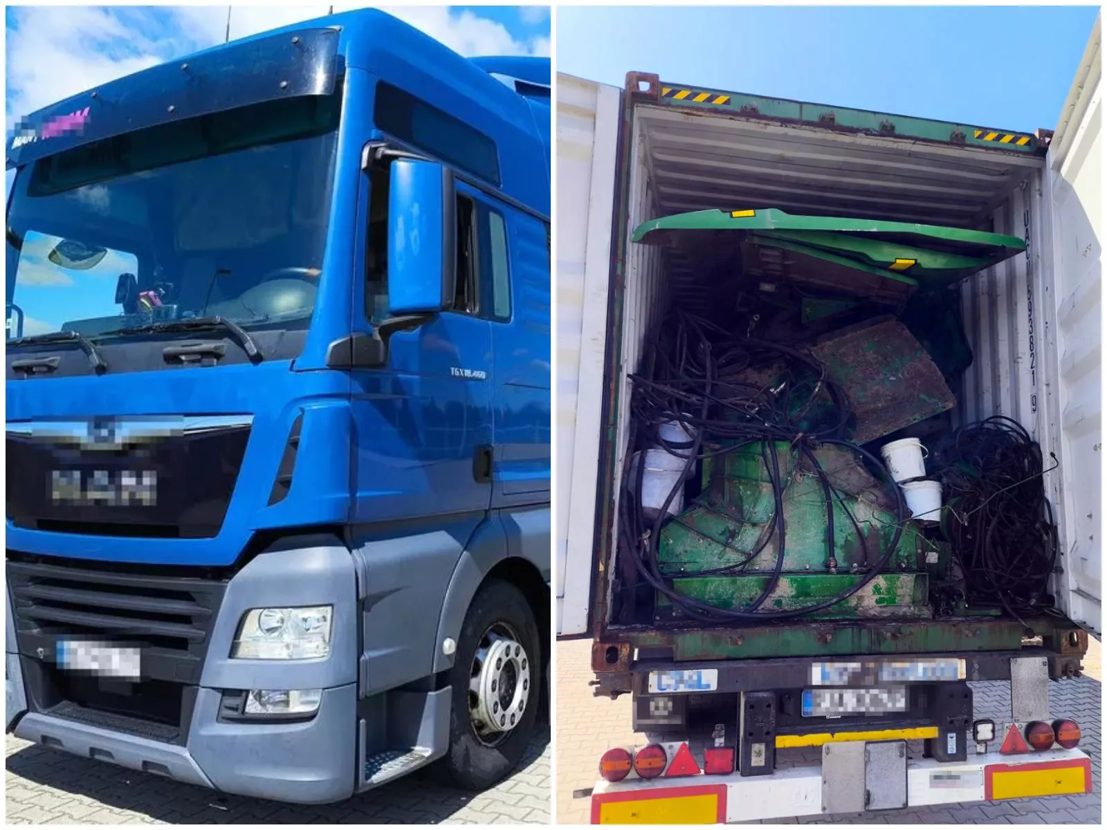 Wiózł kombajn w kawałkach na Ukrainę. Inspekcja uznała, iż to odpad