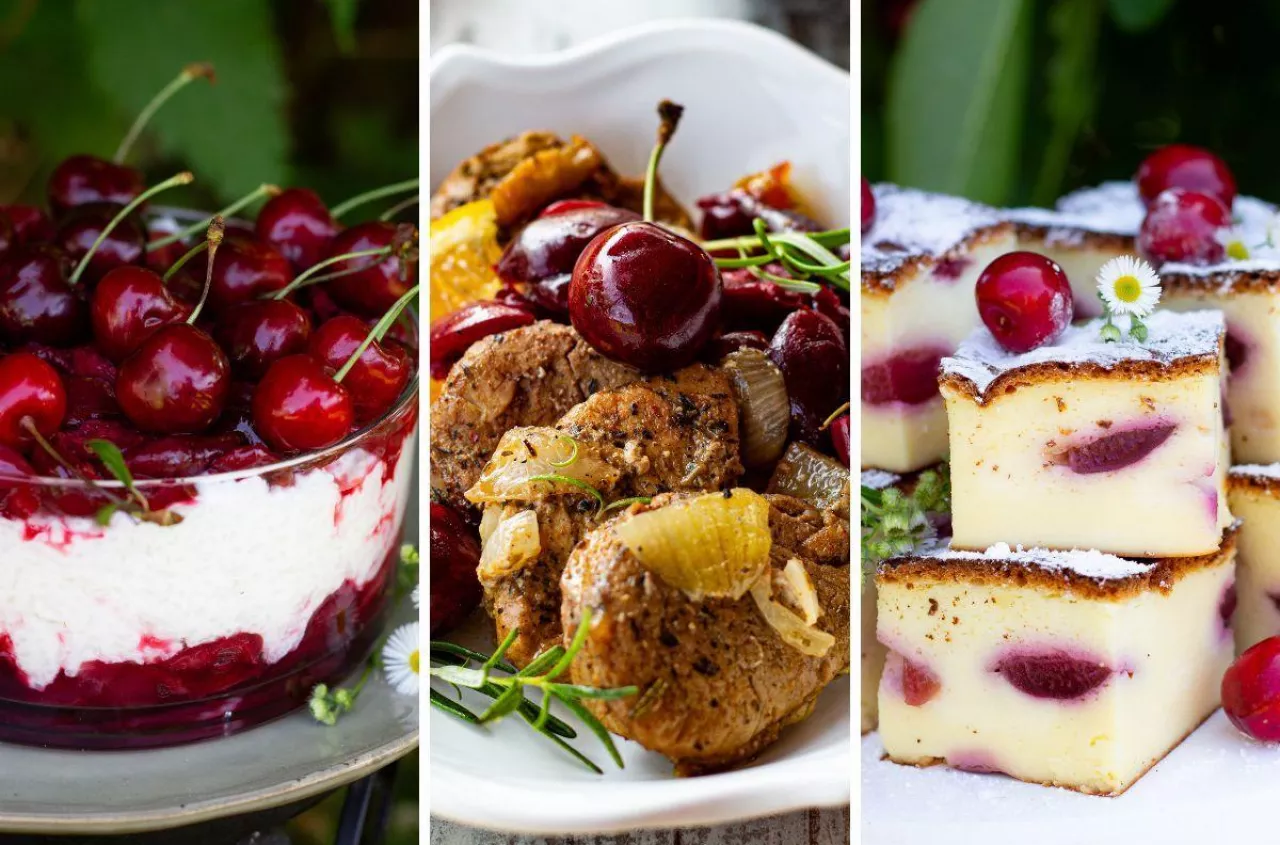 Czereśnie w roli głównej. Proste przepisy na lekki obiad i deser