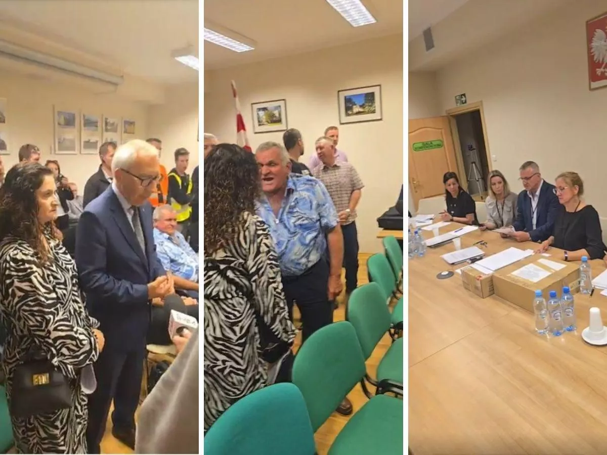 Rolnicy śpiewają hymn, urzędnicy czytają oferty. Awantura w KOWR o 1400 ha ziemi [WIDEO]