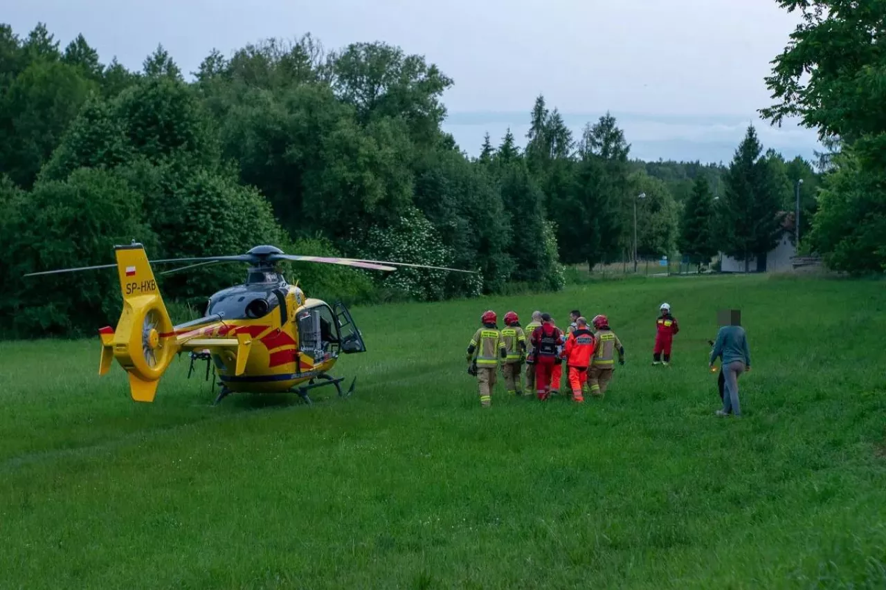 Dziecko do szpitala trafiło helikopterem LPR