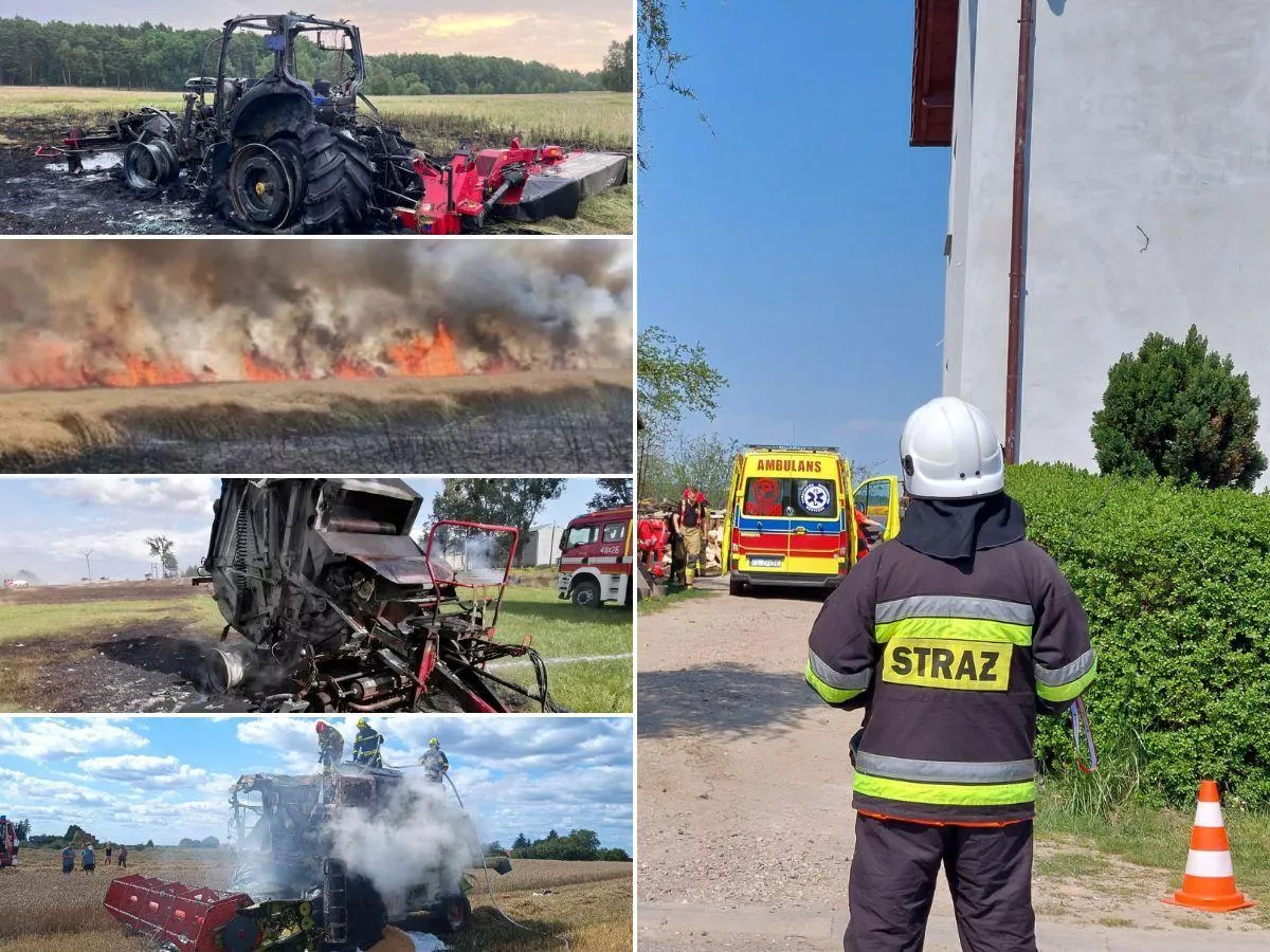 Ponad 400 pożarów podczas żniw 2025. Straż pożarna ostrzega rolników