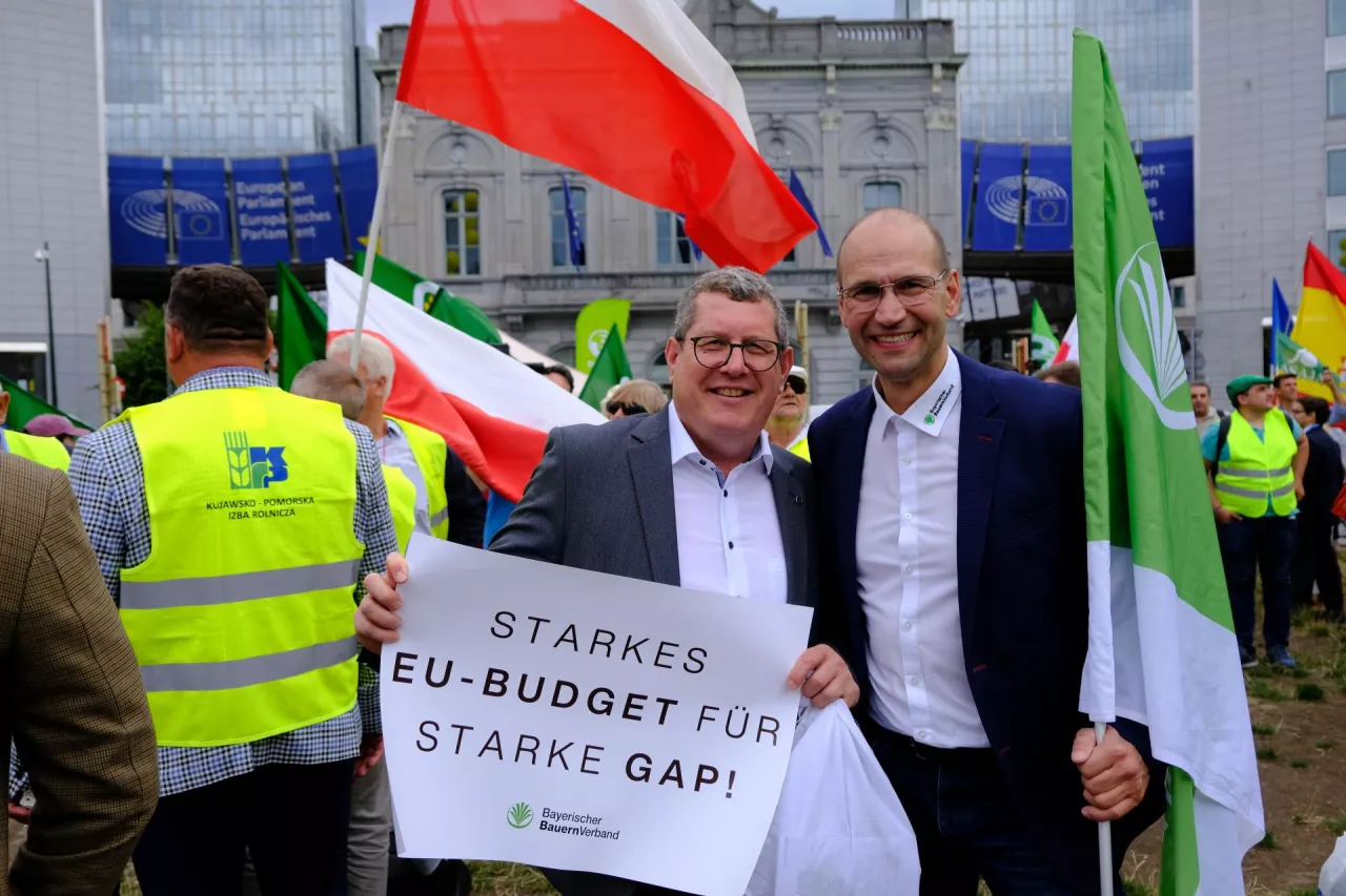 Protest rolników w Brukseli 16 lipca 2025 r