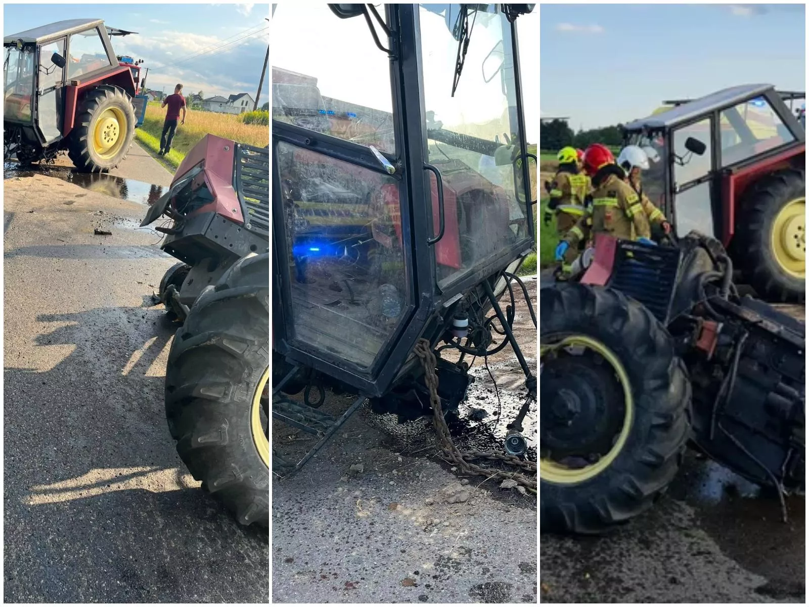 33-letni rolnik ranny, a Ursus rozerwany [ZDJĘCIA]