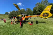 Dziecko z obrażeniami ciała trafiło do szpitala helikopterem LPR