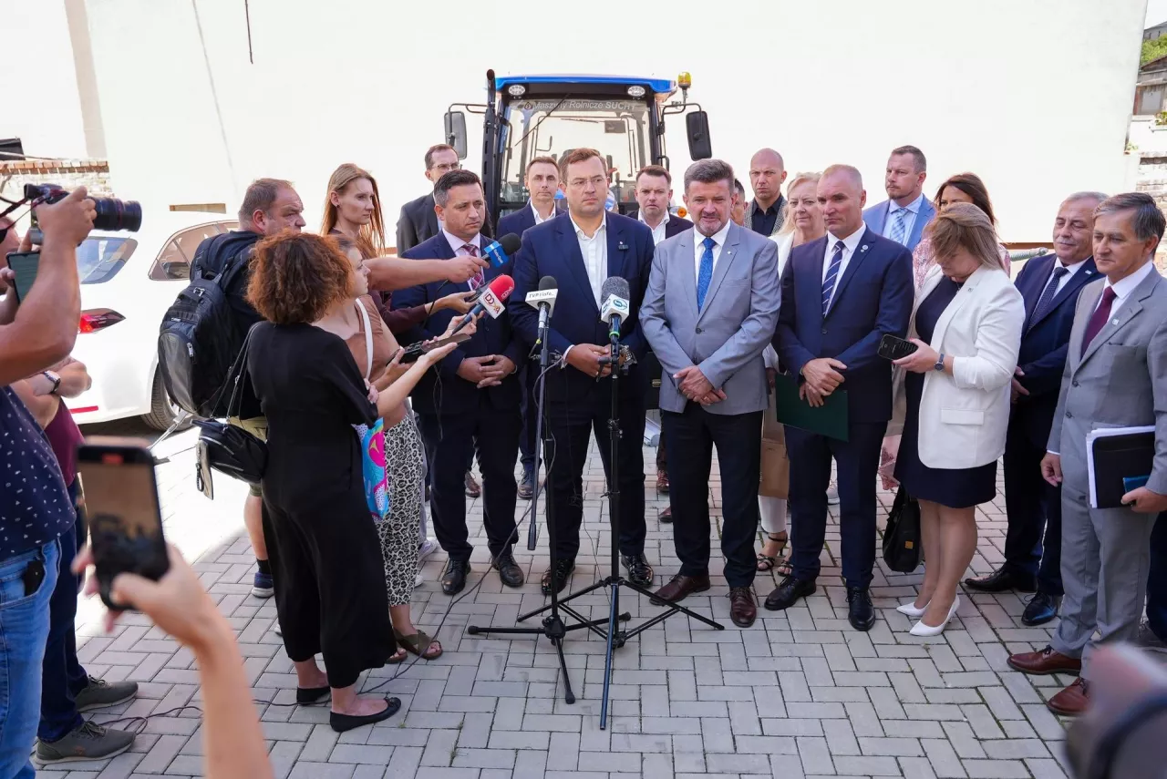 Briefing prasowy po spotkaniu w Zespole Szkół Centrum Kształcenia Rolniczego