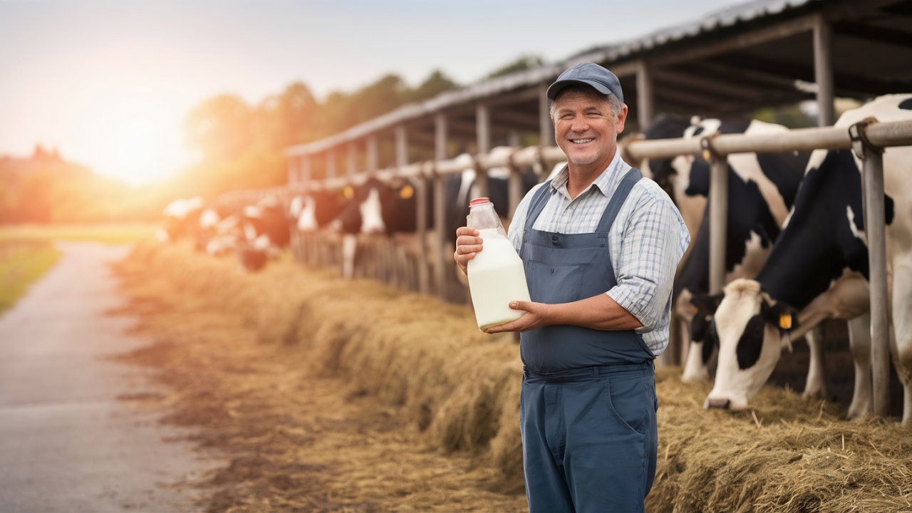 mleko, krowy, rolnik