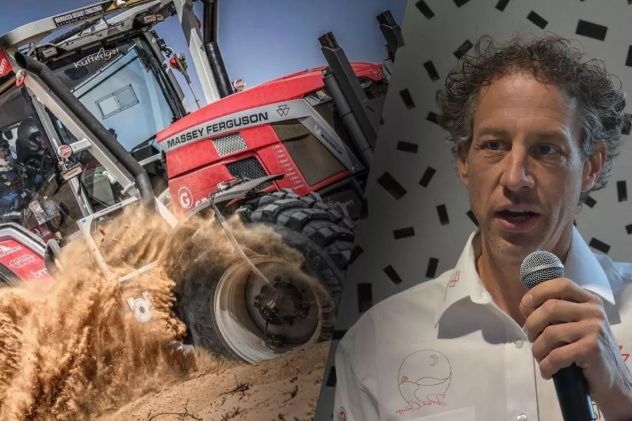 Ciągnik Massey Ferguson podczas Morocco Desert Challenge