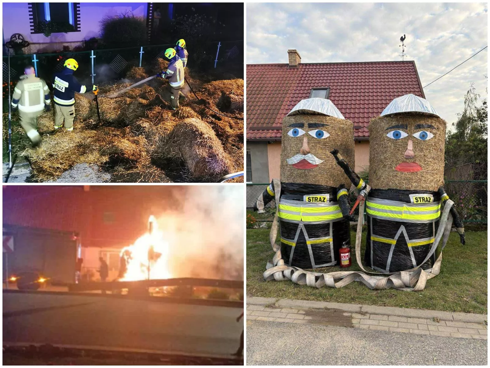 Podpalił dożynkowe dekoracje. Policja go zgarnęła, ale zaraz wrócił