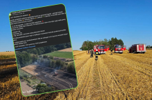 Akcja gaśnicza na miejscu trwała około trzech godzin