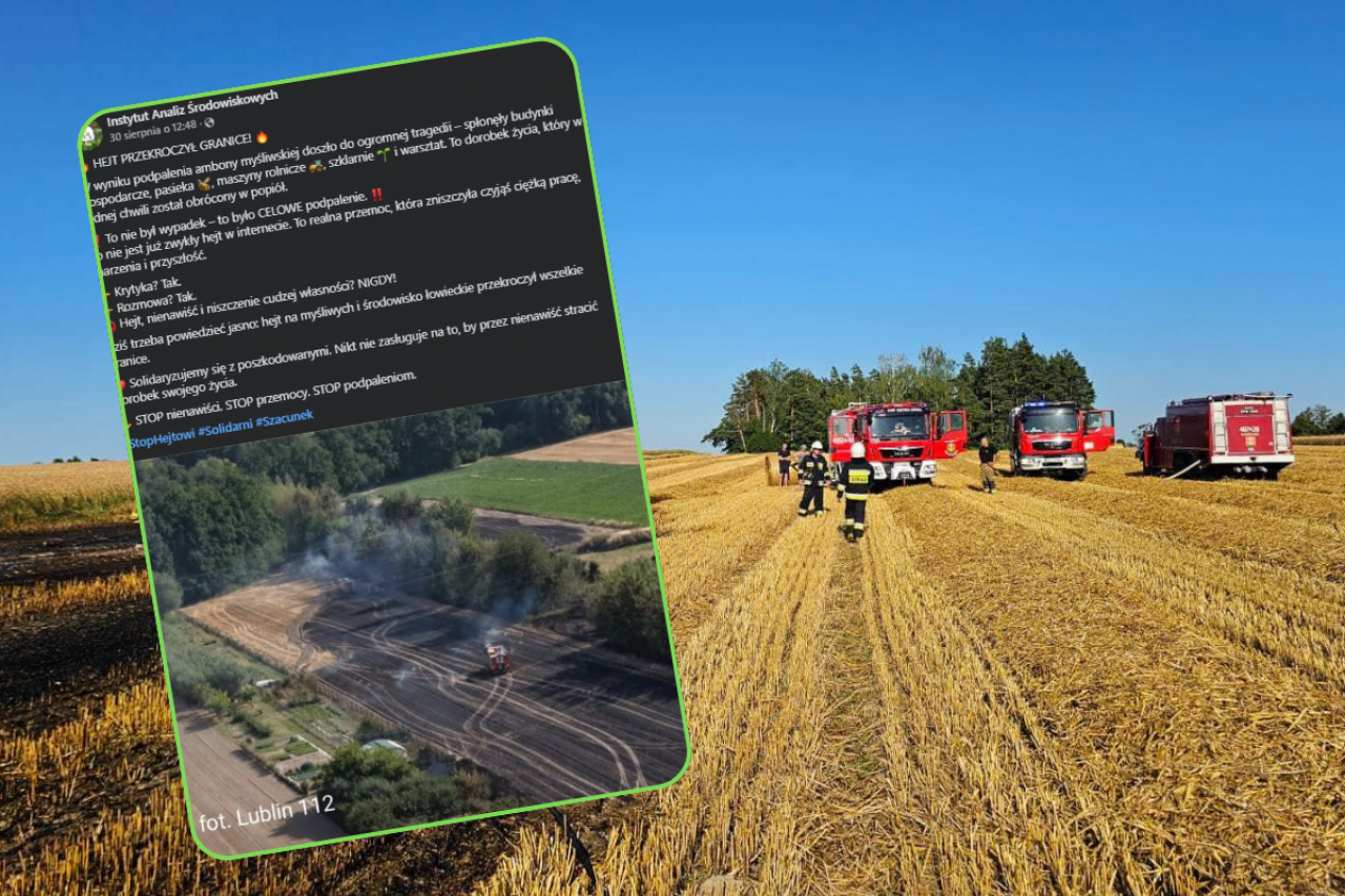 Akcja gaśnicza na miejscu trwała około trzech godzin