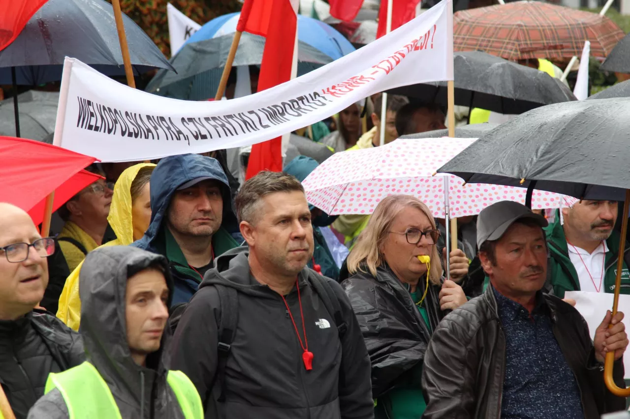 Protest pod ministerstwem rolnictwa