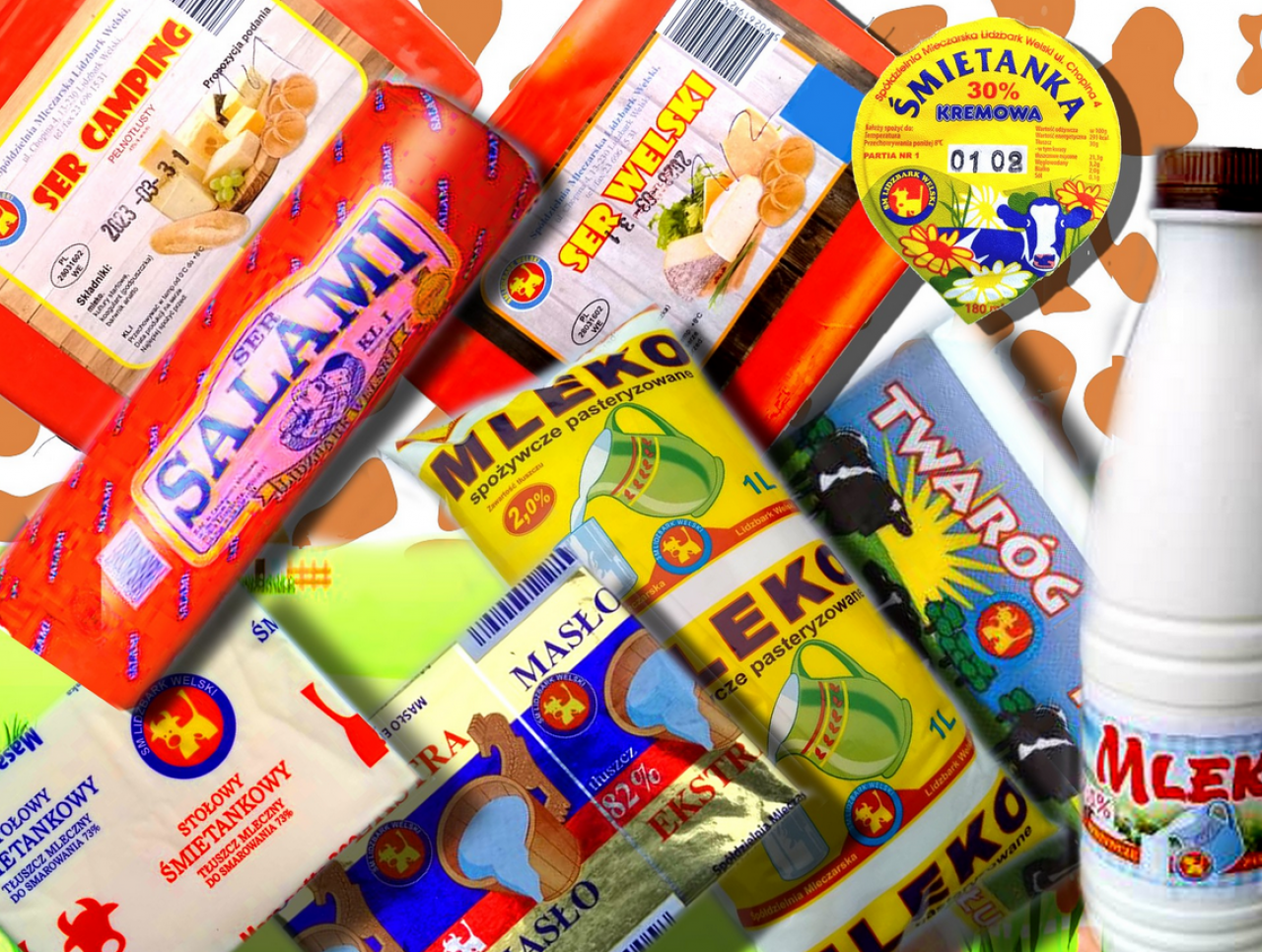 Takie produkty produkowała Spółdzielnia Mleczarska w Lidzbarku Welskim