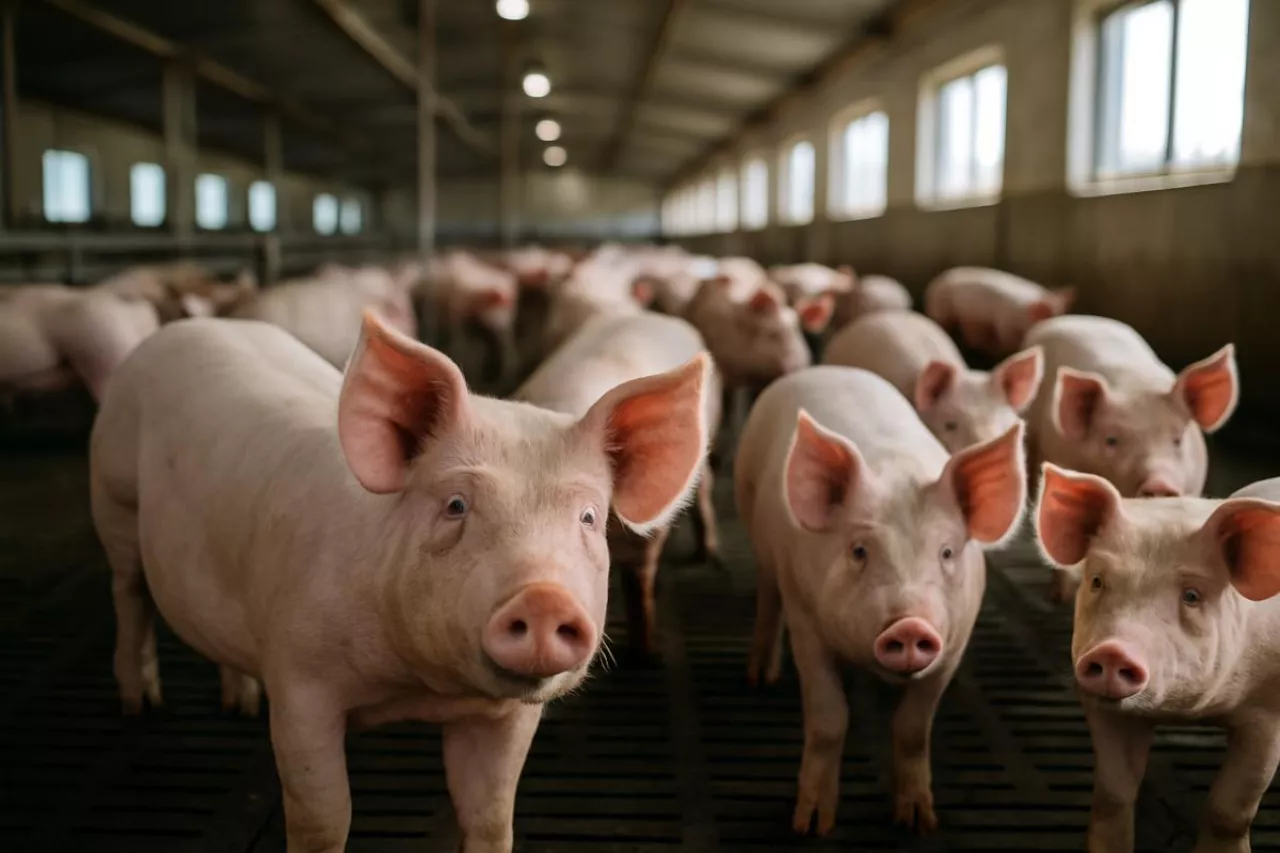 Nowoczesna chlewnia z tucznikami. Możliwy wzrost importu wieprzowiny z Indii do Unii Europejskiej może stanowić poważne zagrożenie dla producentów trzody chlewnej. Zdjęcie ilustracyjne.