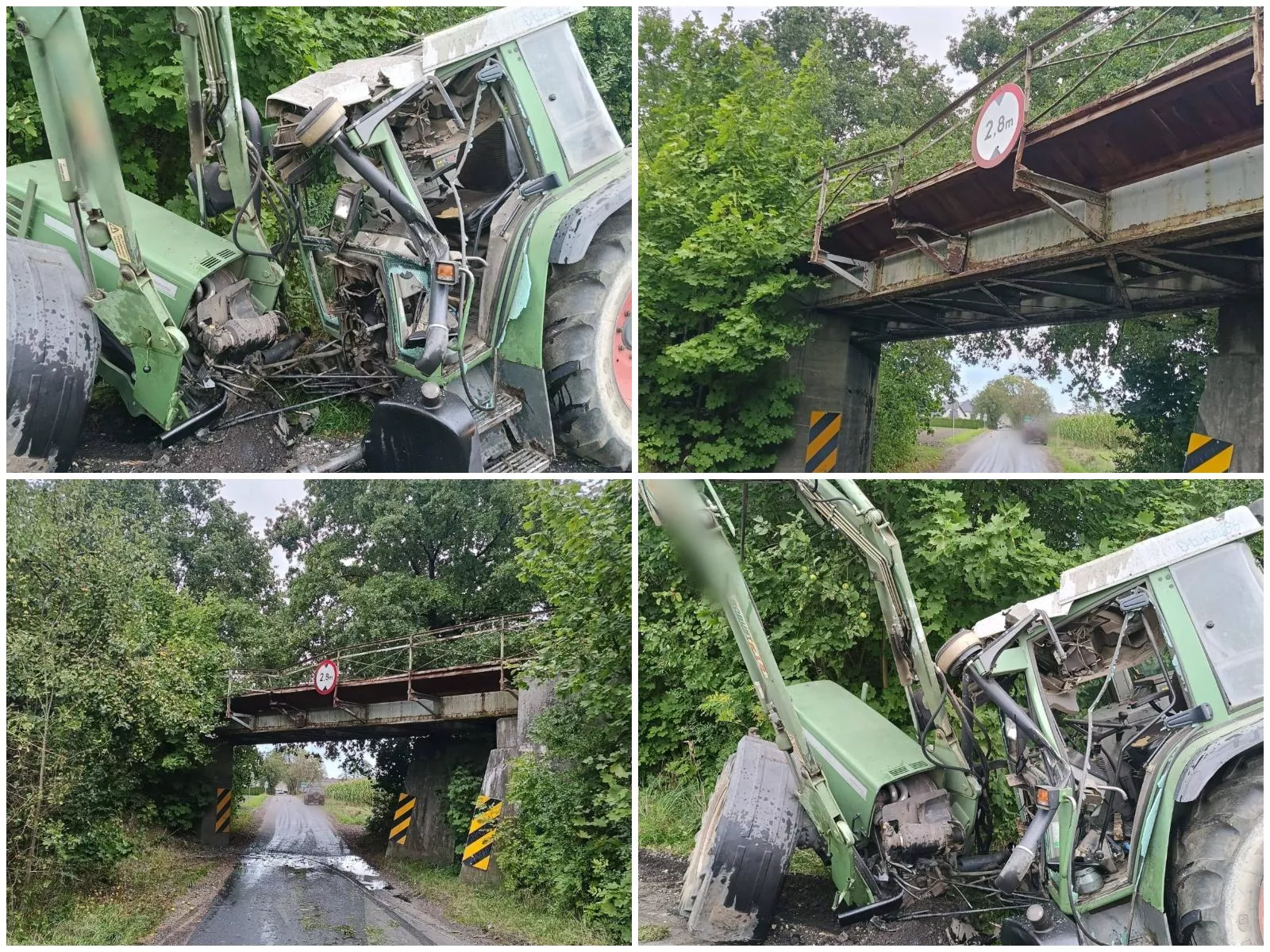 Ciągnik rozerwany na pół. 17-latek zapłacił słony mandat
