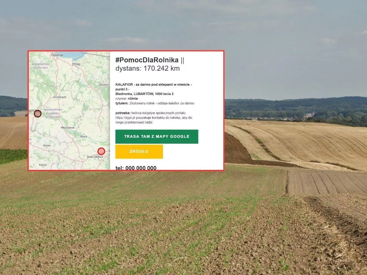 Ceny za niskie, plony się marnują. Ruszyła akcja #PomocDlaRolnika [MAPA]