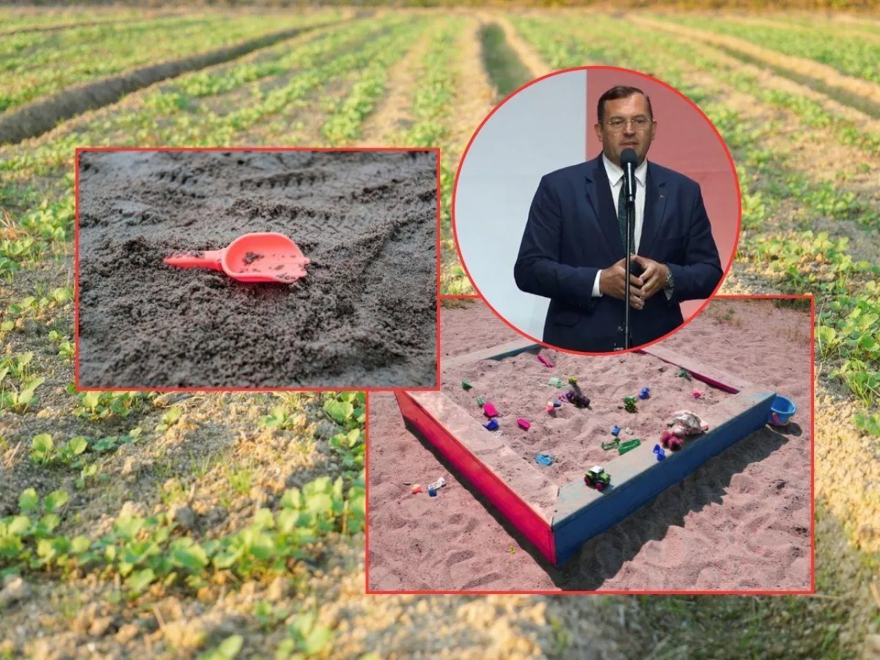 Piaskownica w rządzie, ruina na wsi. Rolnicy tracą wszystko