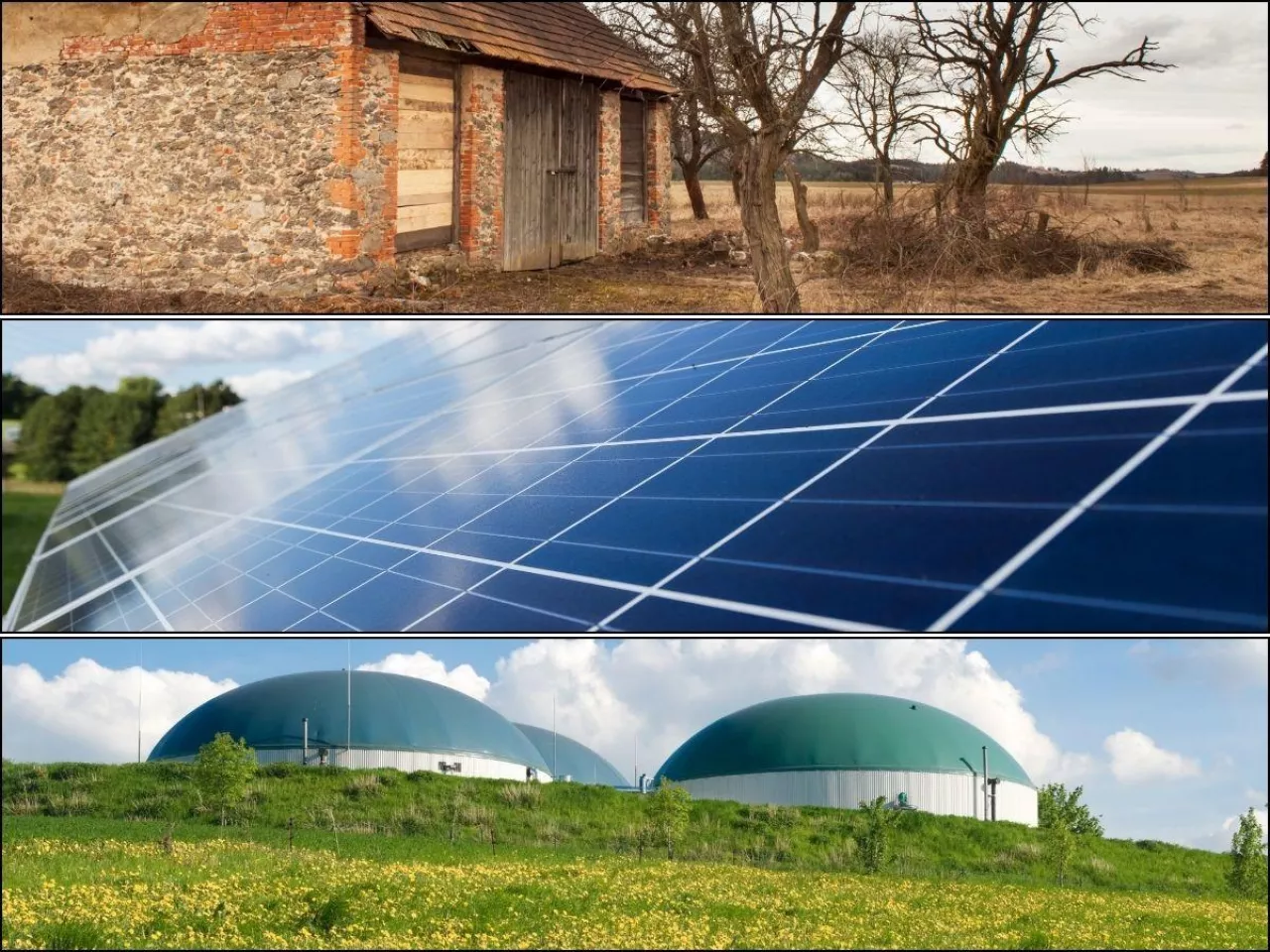 termomodernizacja budynków gospodarczych, fotowoltaika, biogazownie