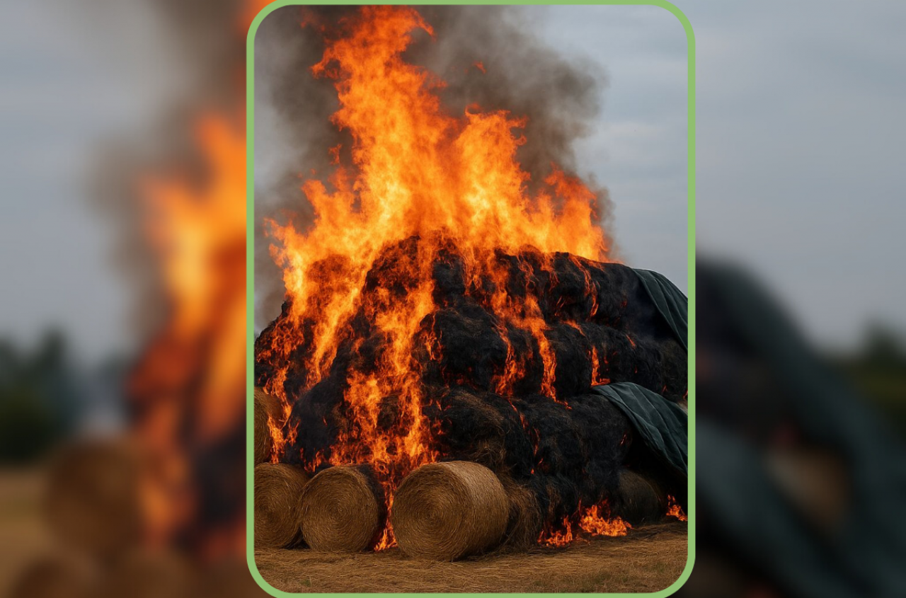 13-lateni podpalacz puścił 850 balotów z dymem. Straty to ponad 125 tys. zł