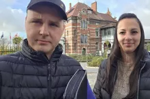 Młody rolnik z żoną