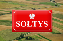 pole, tabliczka z napisem ”sołtys”