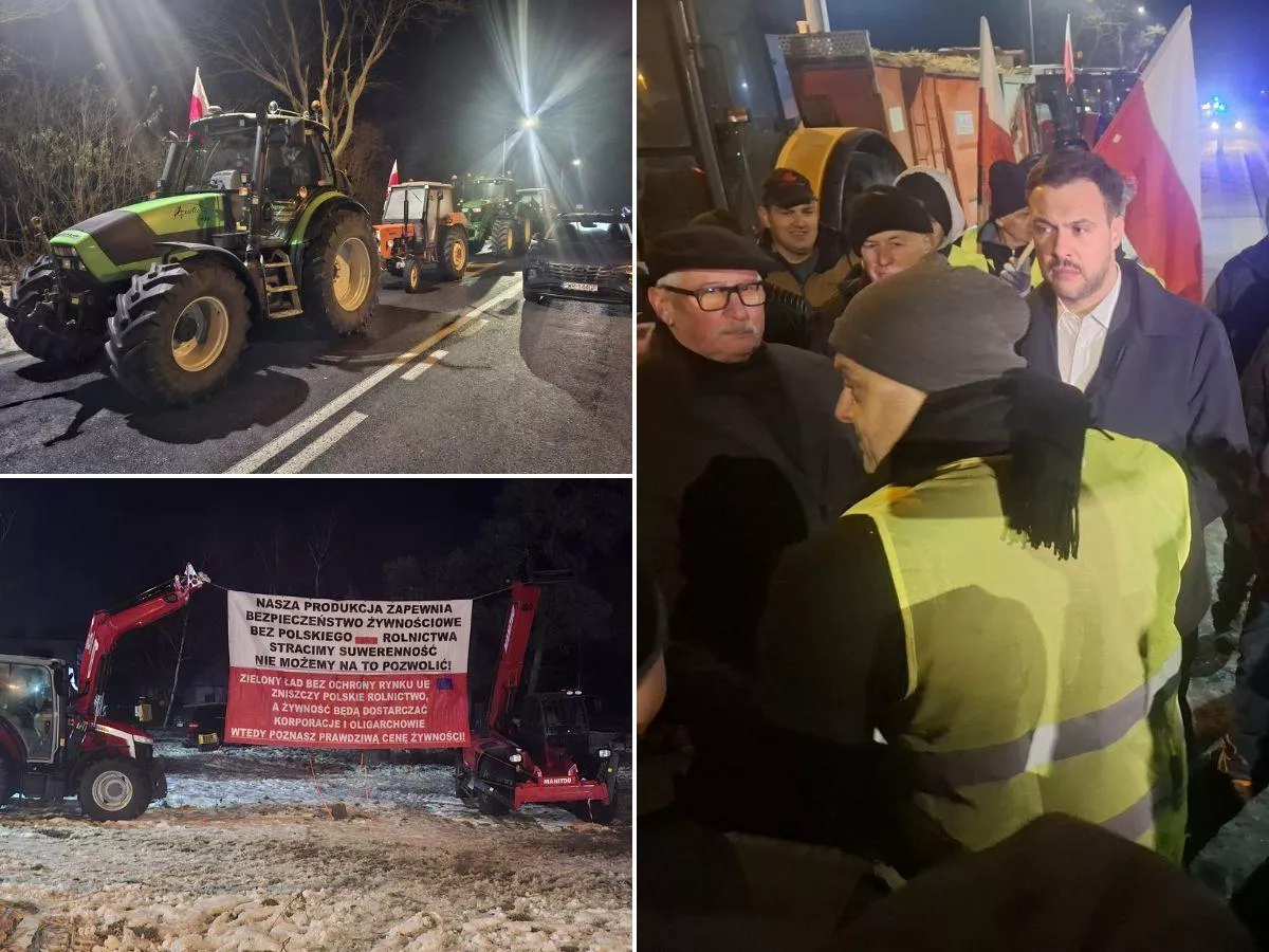 Wiceminister przyjechał na protest rolników. "Obiecuję spotkanie z ministrem"