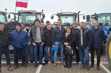 Protest rolników w miejscowości Nowa Sucha