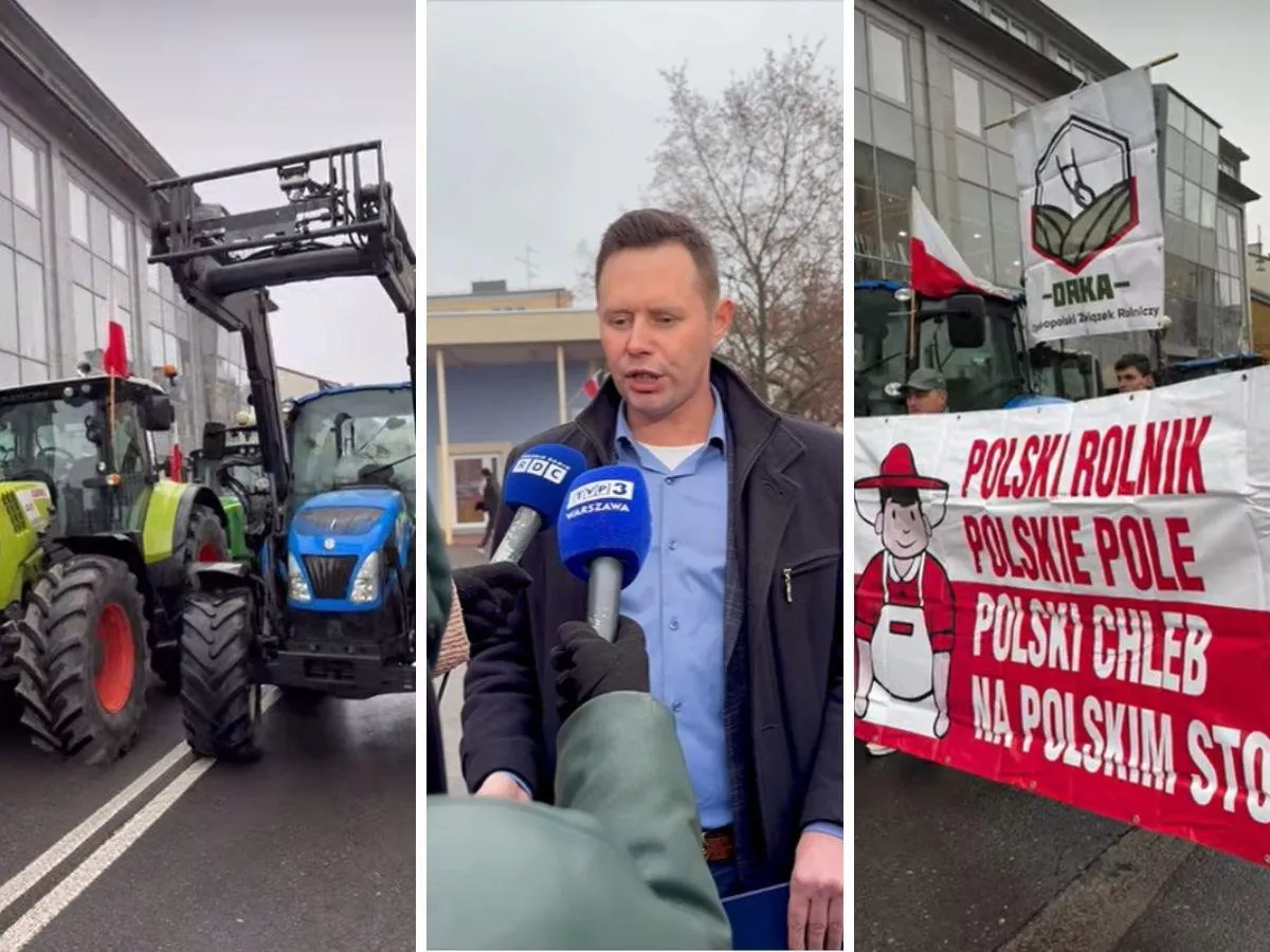 Rolnicy ruszyli pod urząd w Siedlcach. Mocne słowa do prezydenta Nawrockiego