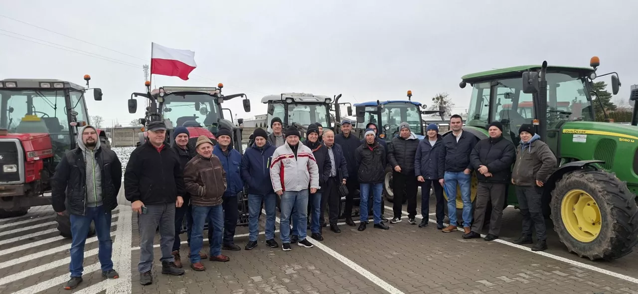 Protestujący rolnicy