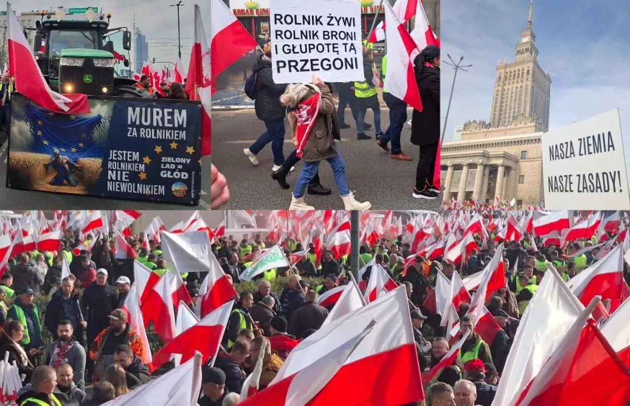 Protest rolników w Warszawie