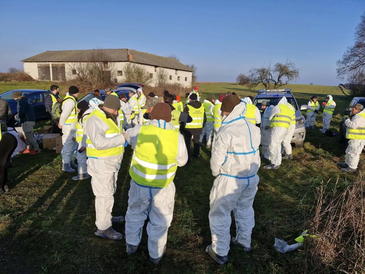Działania poszukiwawcze prowadzone na terenie 1300 ha w okolicach Milejowca, Milejowa, Janówki i Longinówki