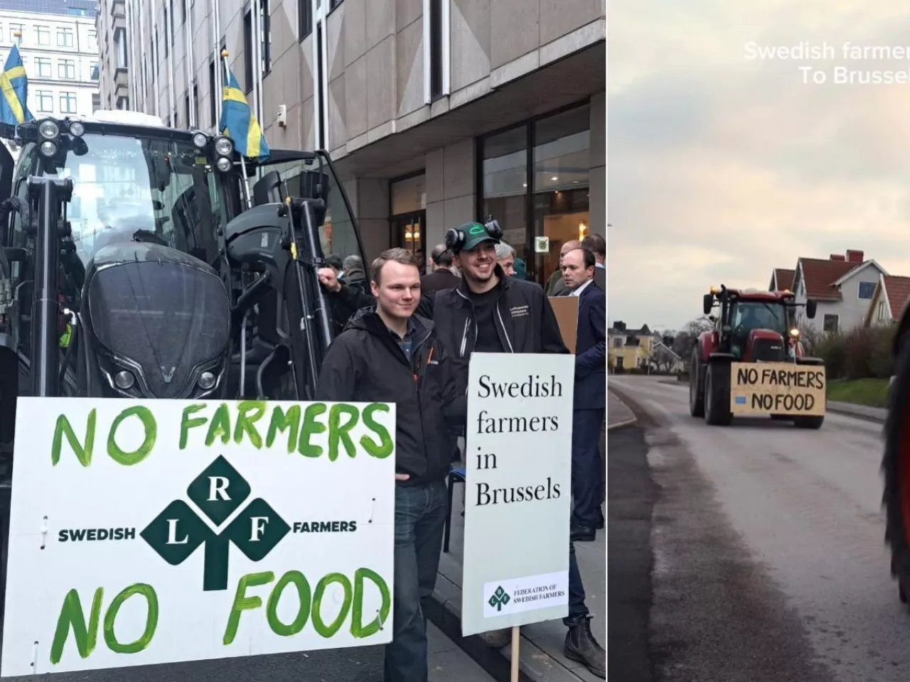 1400 km ciągnikiem. Rolnik ze Szwecji jedzie na protest do Brukseli