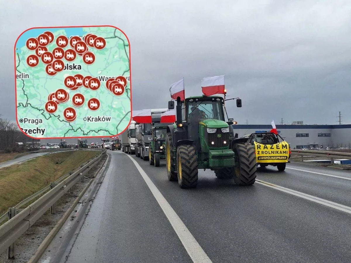 Akcja rolników 30 grudnia. Sprawdź, gdzie staną ciągniki [MAPA]