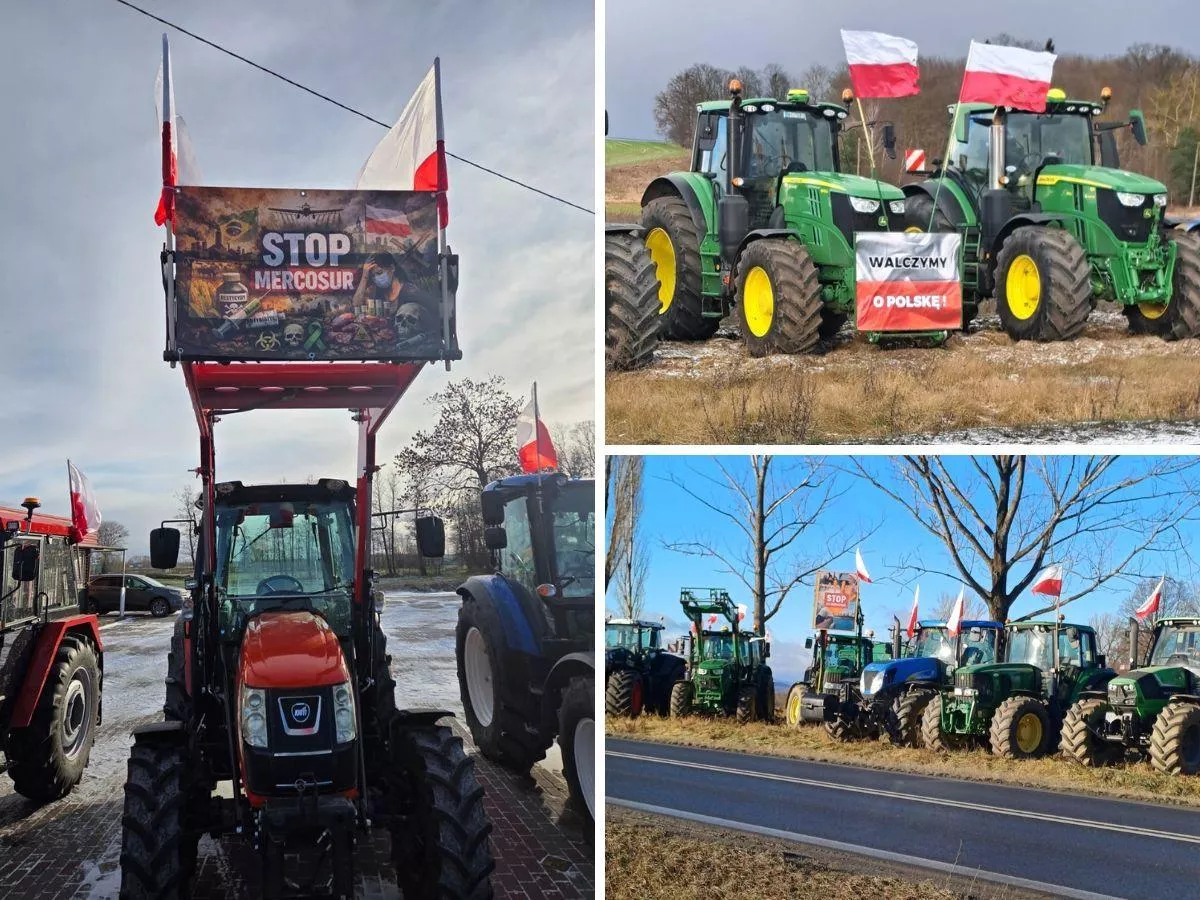 170 miejsc, setki ciągników. Rolnicy ruszyli z wielkim protestem [FOTO, WIDEO]