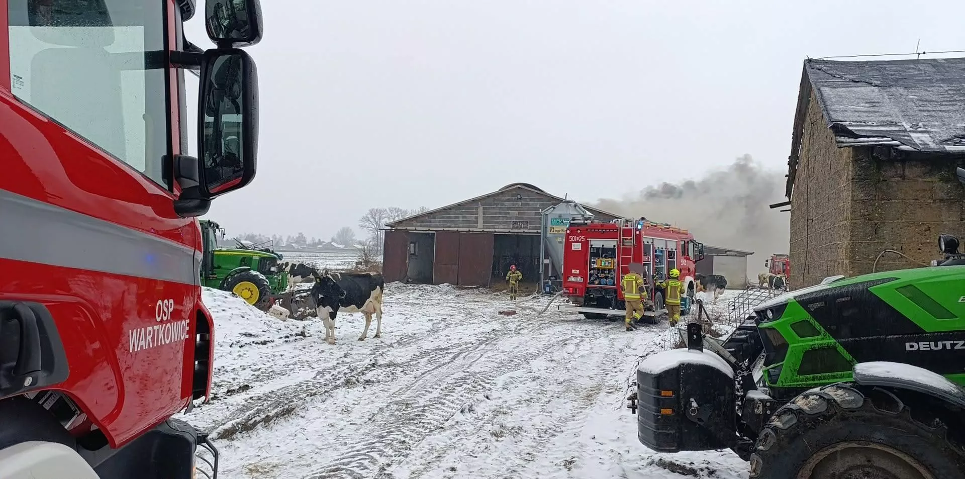 Nowy Rok zaczął się od tragedii. Spłonęła obora z bydłem