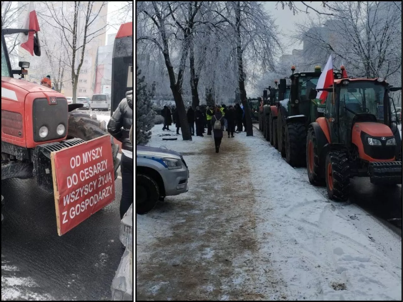 Protest rolników w Koninie. ”Chcemy pokazać, że nie jesteśmy bierni”